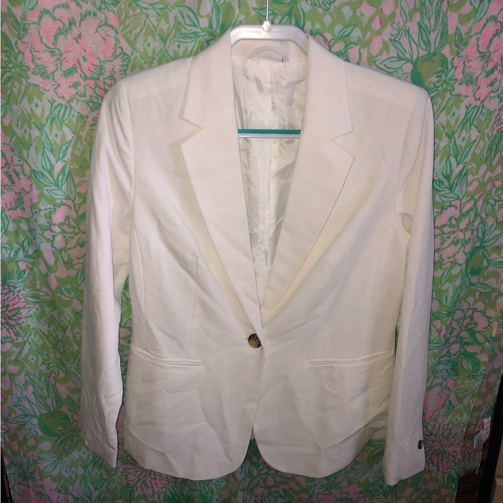 Classic Women's White Single-Button Blazer NWOT size 8 - Picture 5 of 16